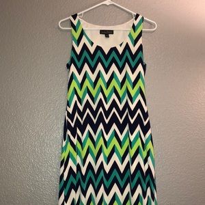 Maxi dress chevron pattern